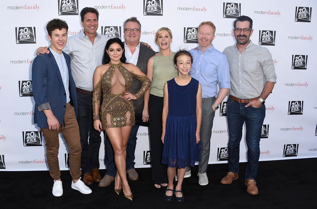 Modern Family cast at a press conference